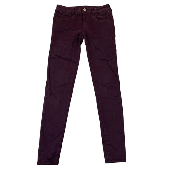 American Eagle Outfitters Womens Jeans Size 0 Skinny Jeggings Stretch Purple - Picture 1 of 15
